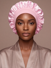 Bonnet soyeux rose