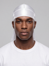 Weißer seidiger Durag