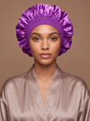 Lila seidiges Bonnet