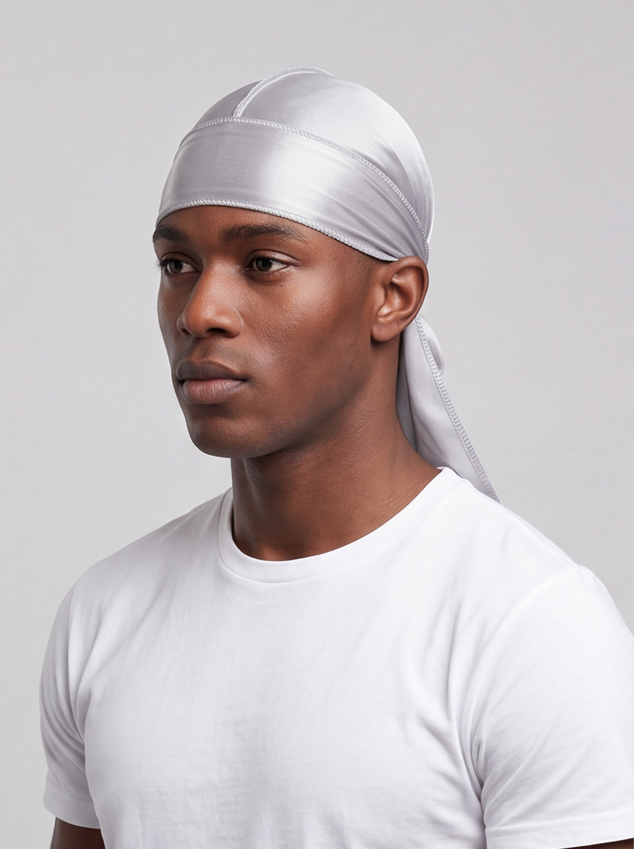 Grey Silky Durag