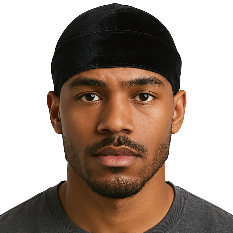 Durag di velluto nero