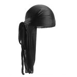 Durag infantil preto de cetim