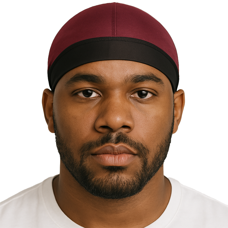 Czapka z czerwoną falą