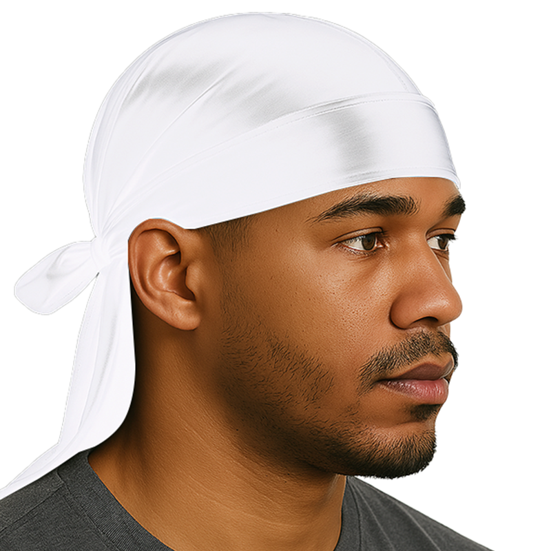White Silk Durag #1 In USA OZ Durag1