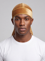 Durag in velluto marrone