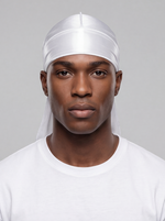 Weißer seidiger Durag