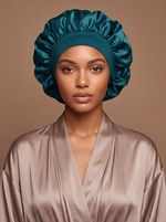 Türkisfarbenes seidiges Bonnet