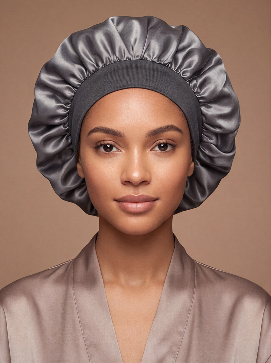 Grey Satin Bonnet