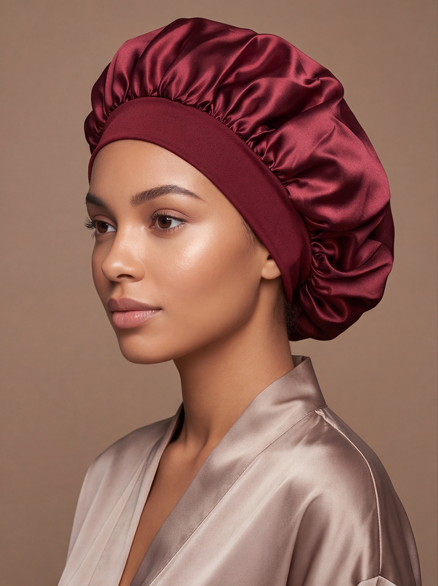 Red Satin Bonnet