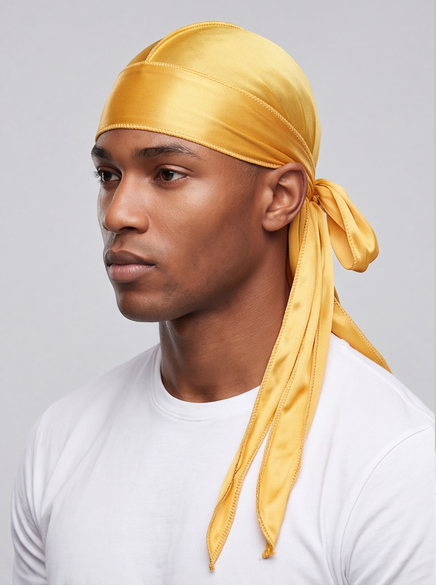 Gelber seidiger Durag