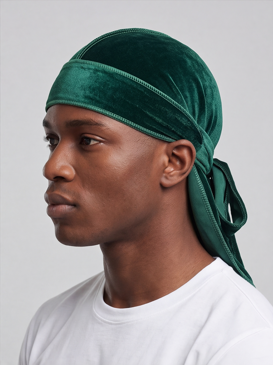 Grüner Samt Durag