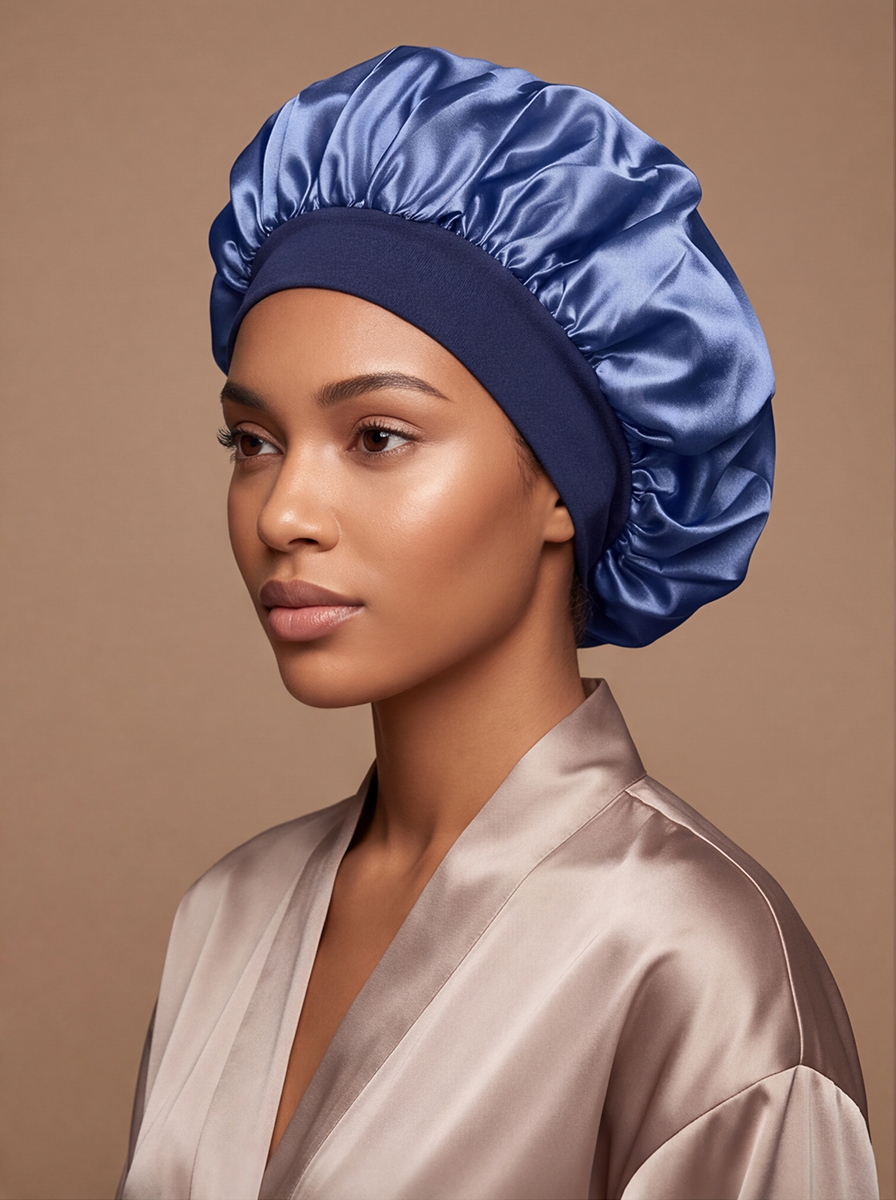 Blue Silky Bonnet