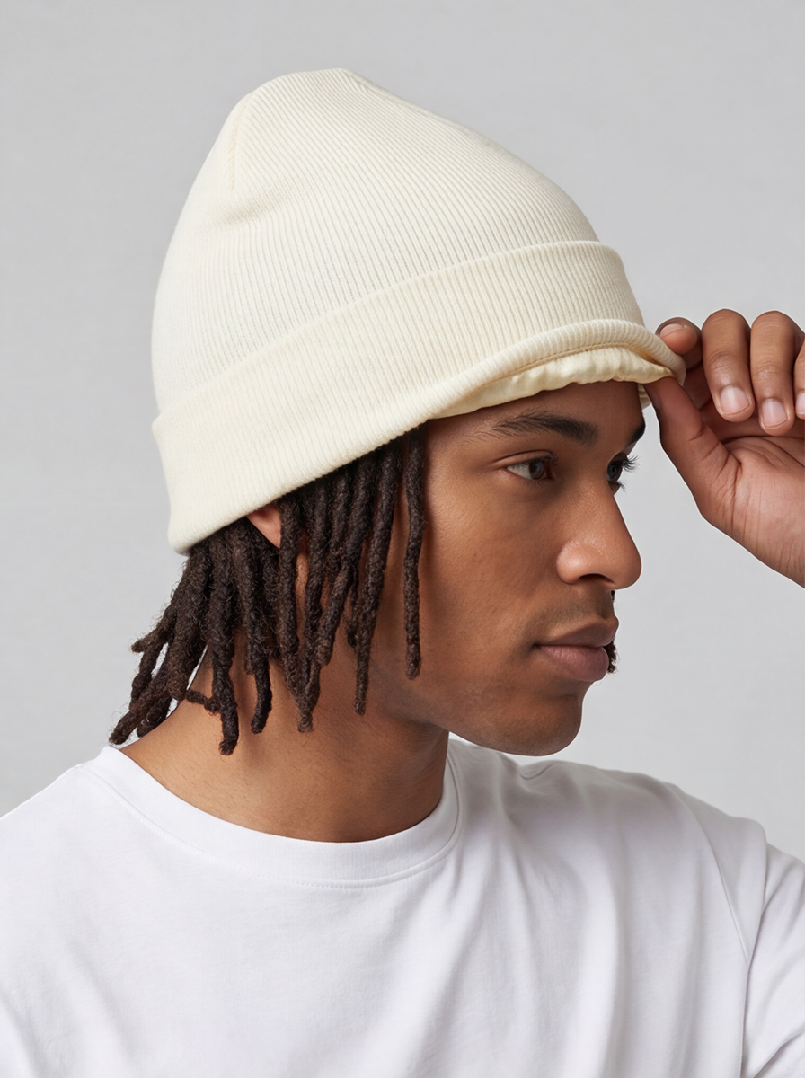 White Satin Lined Beanie