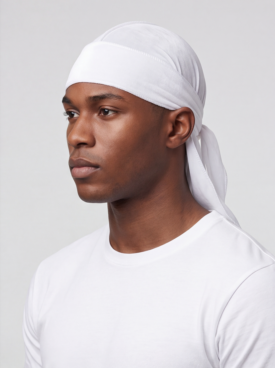 Weißer Samt Durag