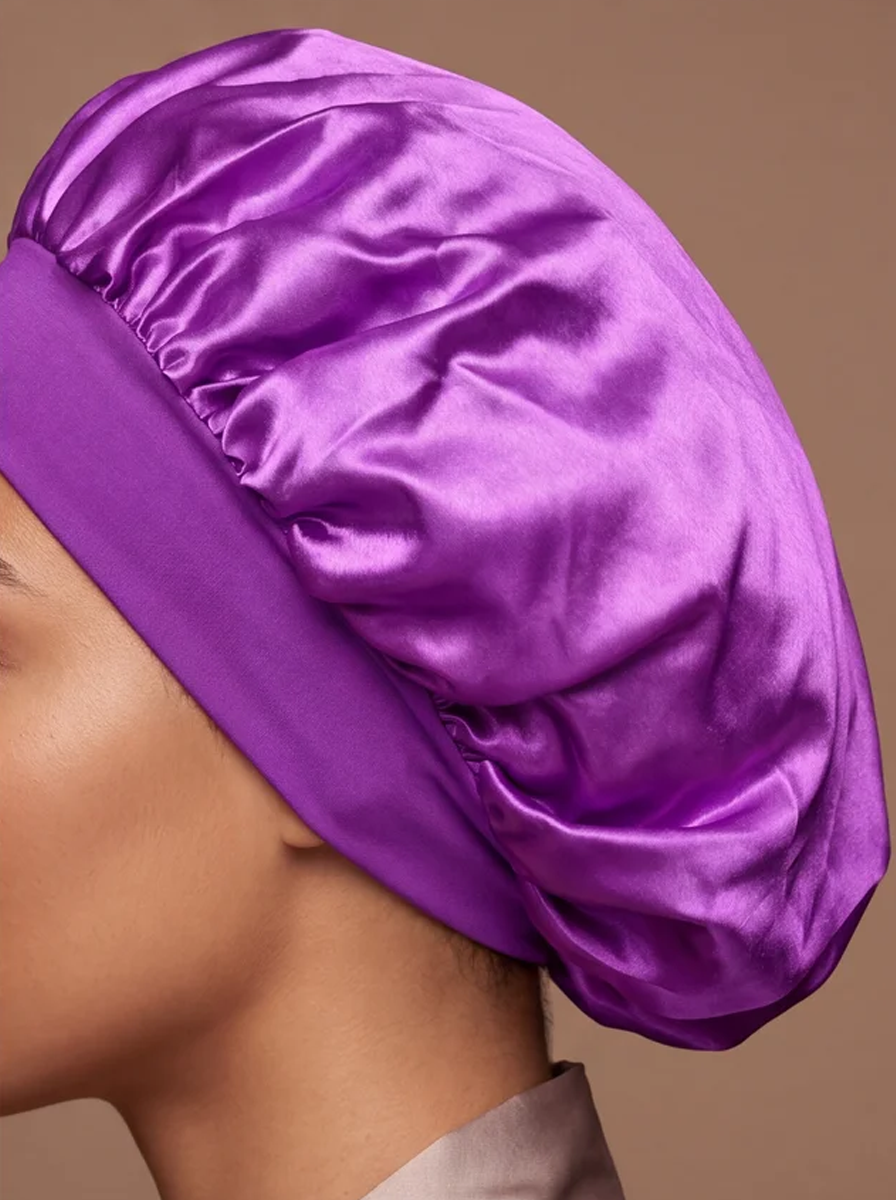 Lila seidiges Bonnet