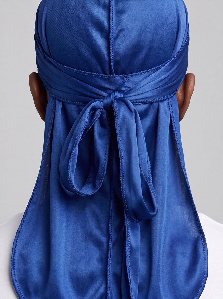 Blauer Satin Durag