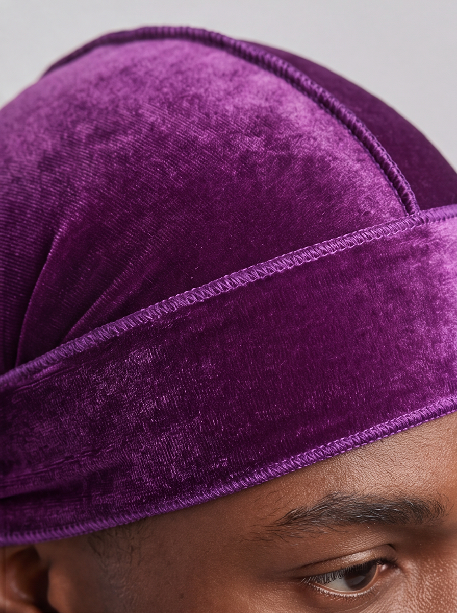 Durag in velluto viola