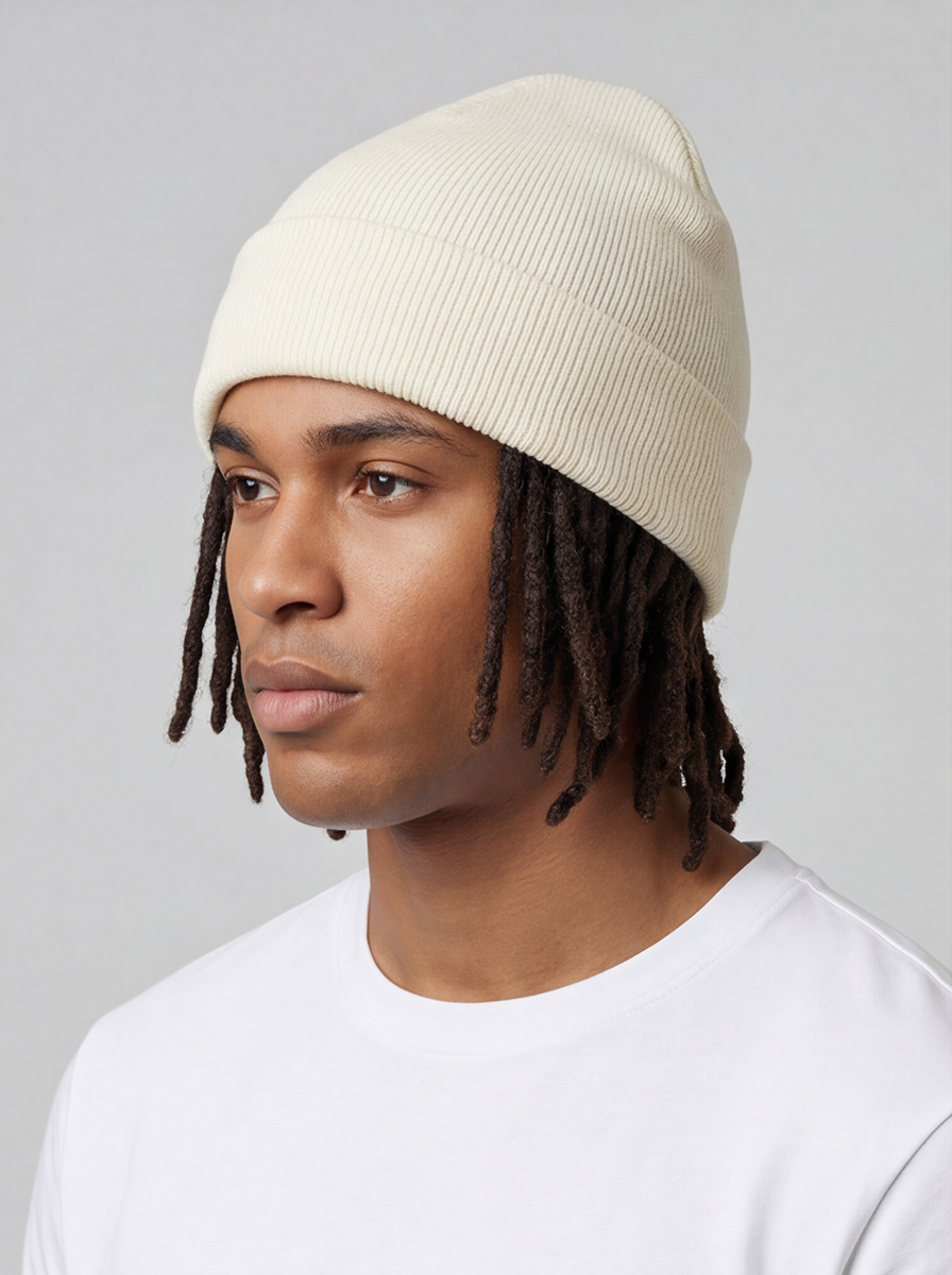 White Satin Lined Beanie