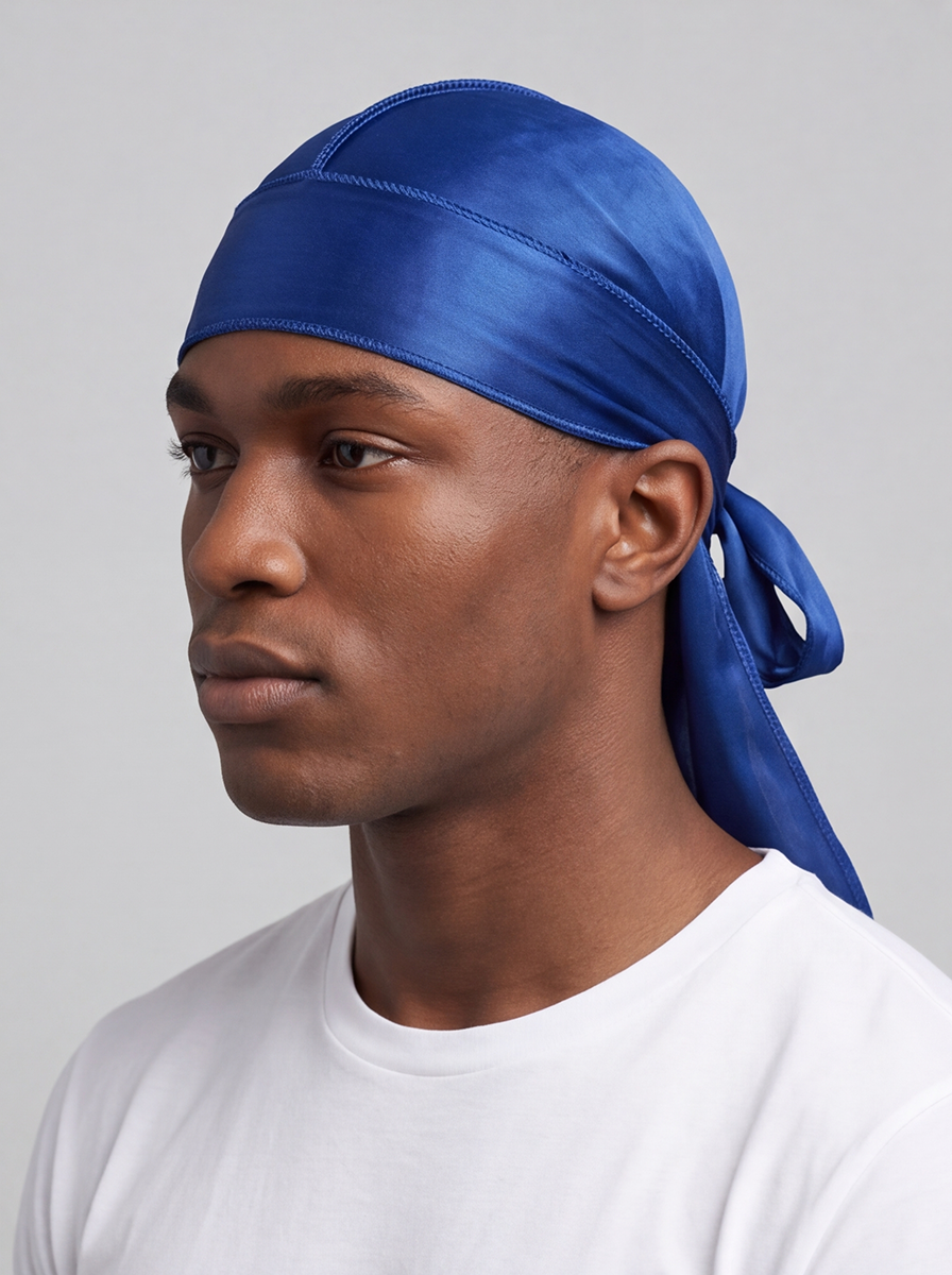 Blauer Satin Durag