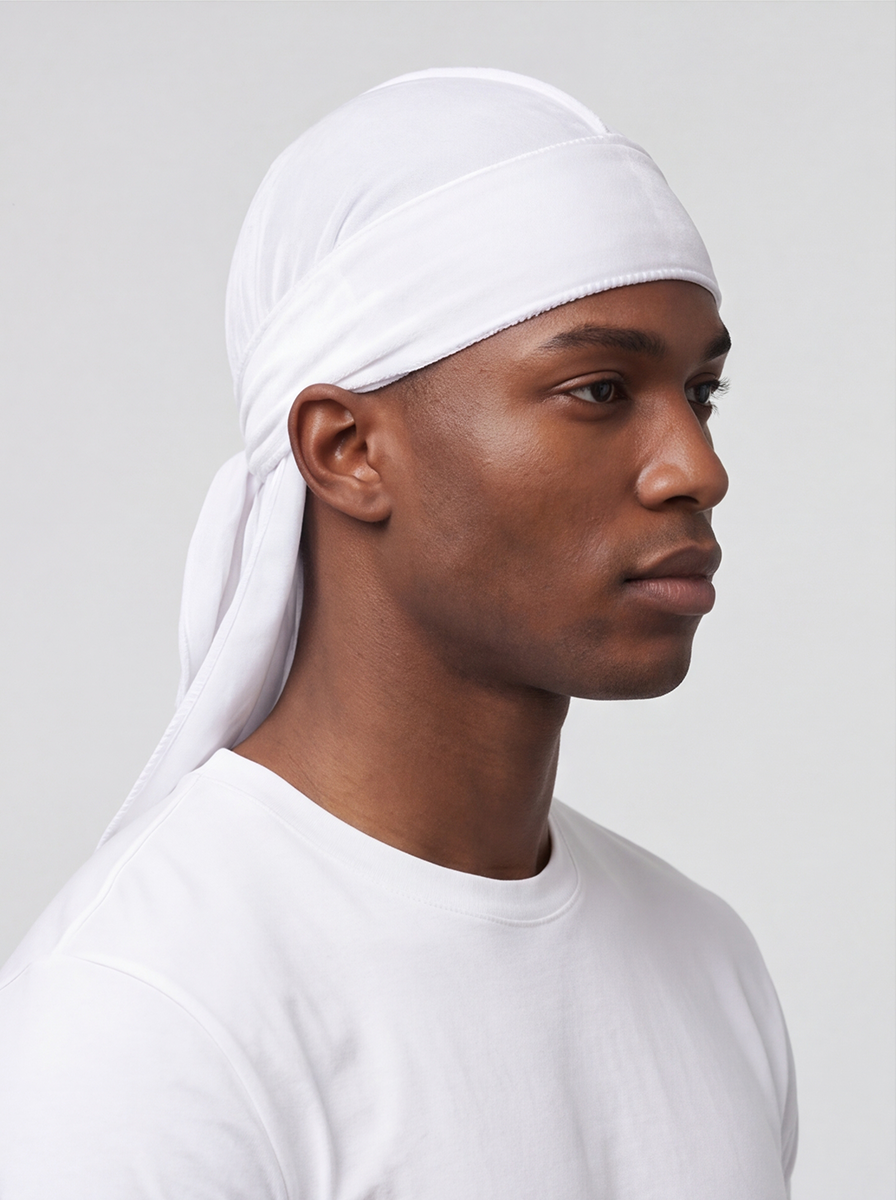 Weißer Samt Durag