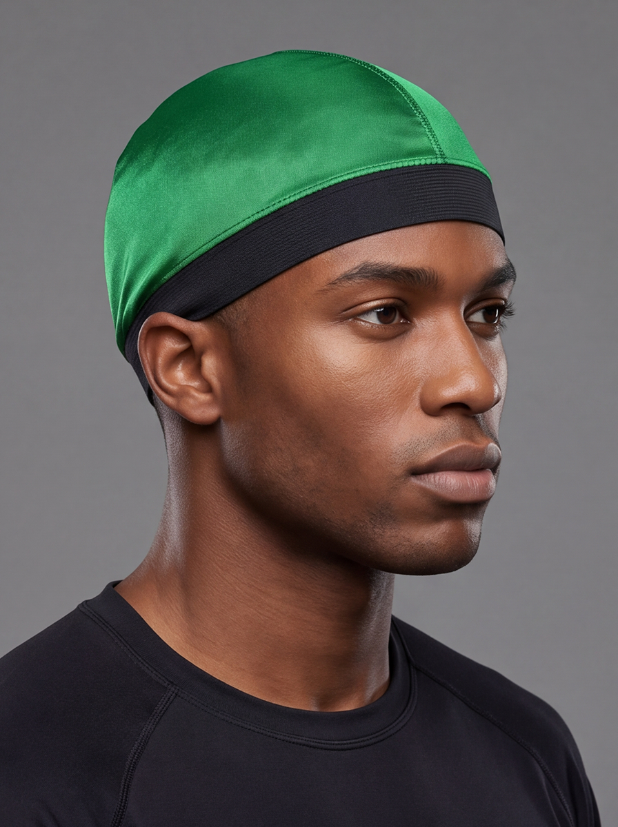 Cuffia a teschio verde