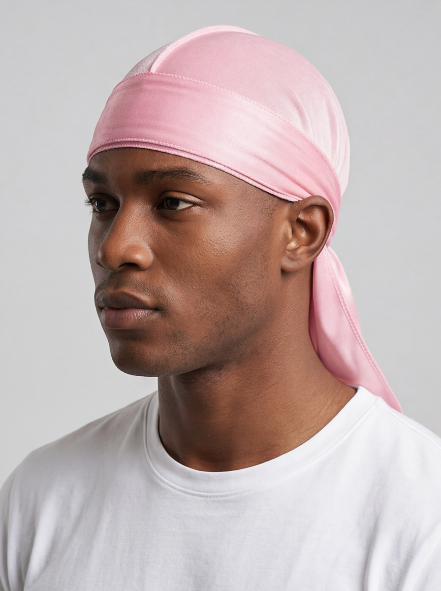 Durag in velluto rosa