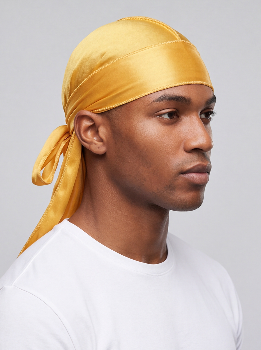 Gelber seidiger Durag
