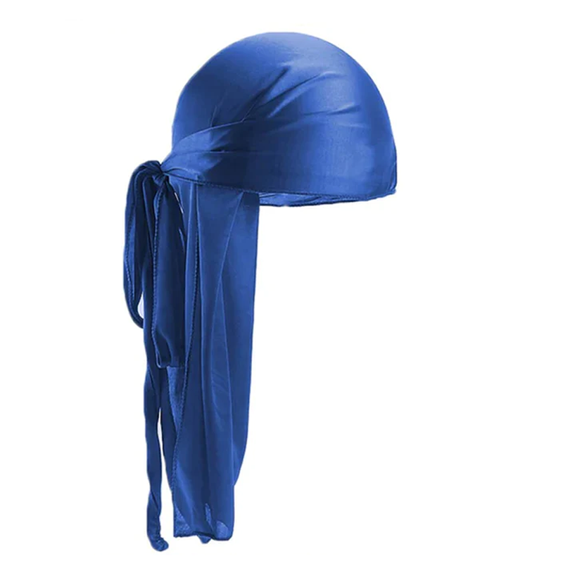 Niebieski jedwabisty durag dla dzieci