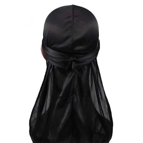 Czarny jedwabisty durag dla dzieci