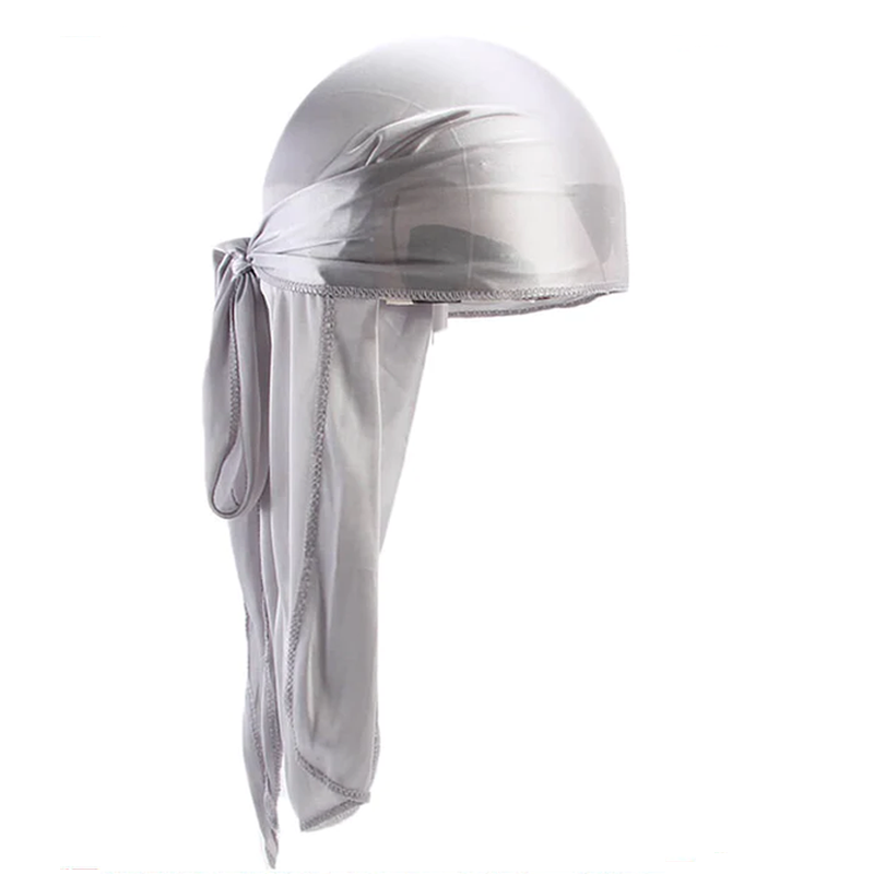 Szary jedwabisty durag dla dzieci