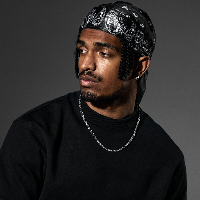 Czarny durag w wzór paisley