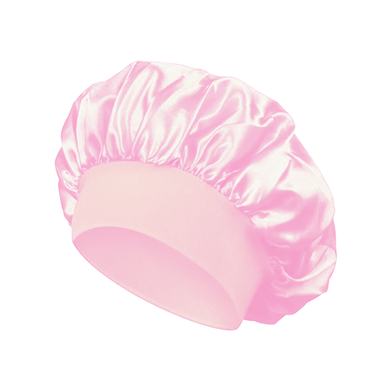 Różowa jedwabna czapka