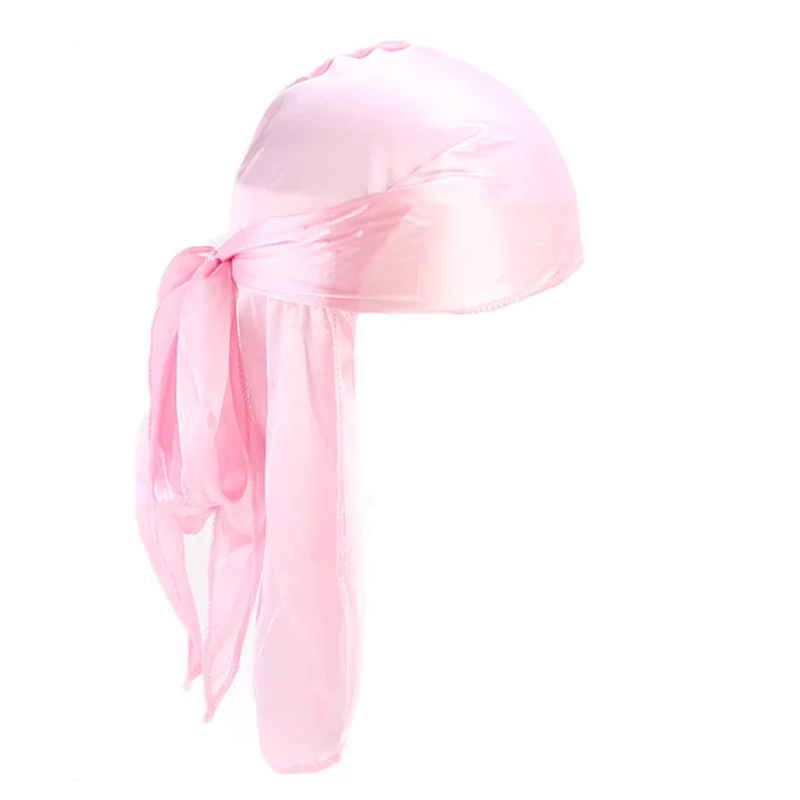 Różowy jedwabisty durag dla dzieci