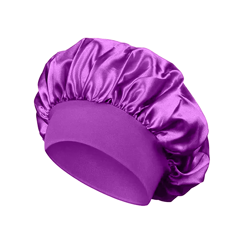 Fioletowa jedwabna czapka