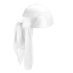 Biały jedwabisty durag dla dzieci