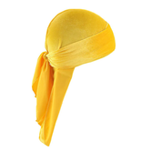 Durag di velluto giallo